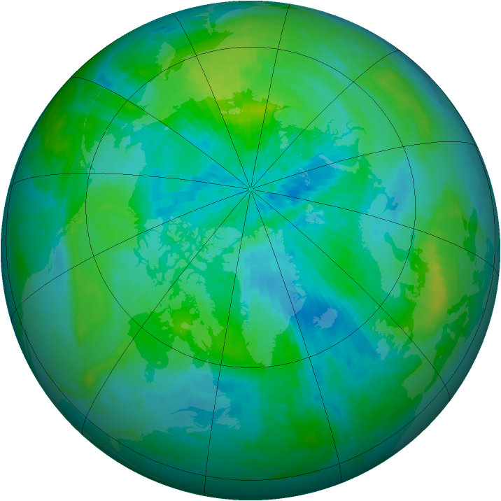 Arctic ozone map for 09 September 2001